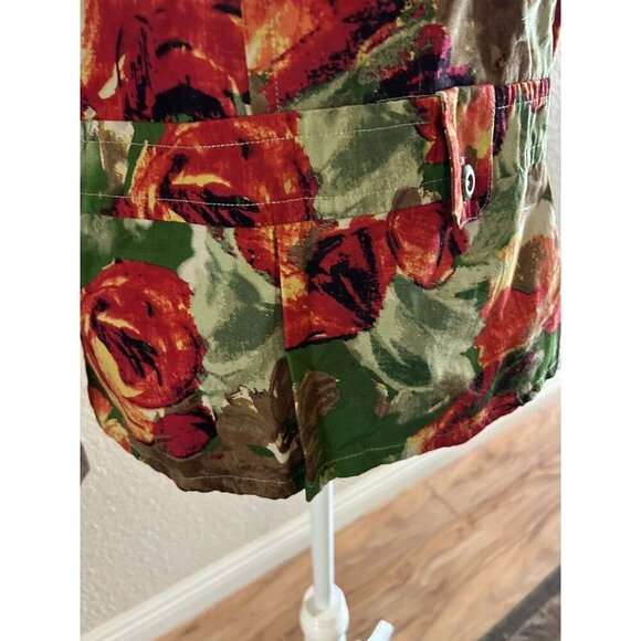 Christopher & Banks Button Up Jacket Womens XL Peplin Floral Lightweight Collar - Picture 4 of 8